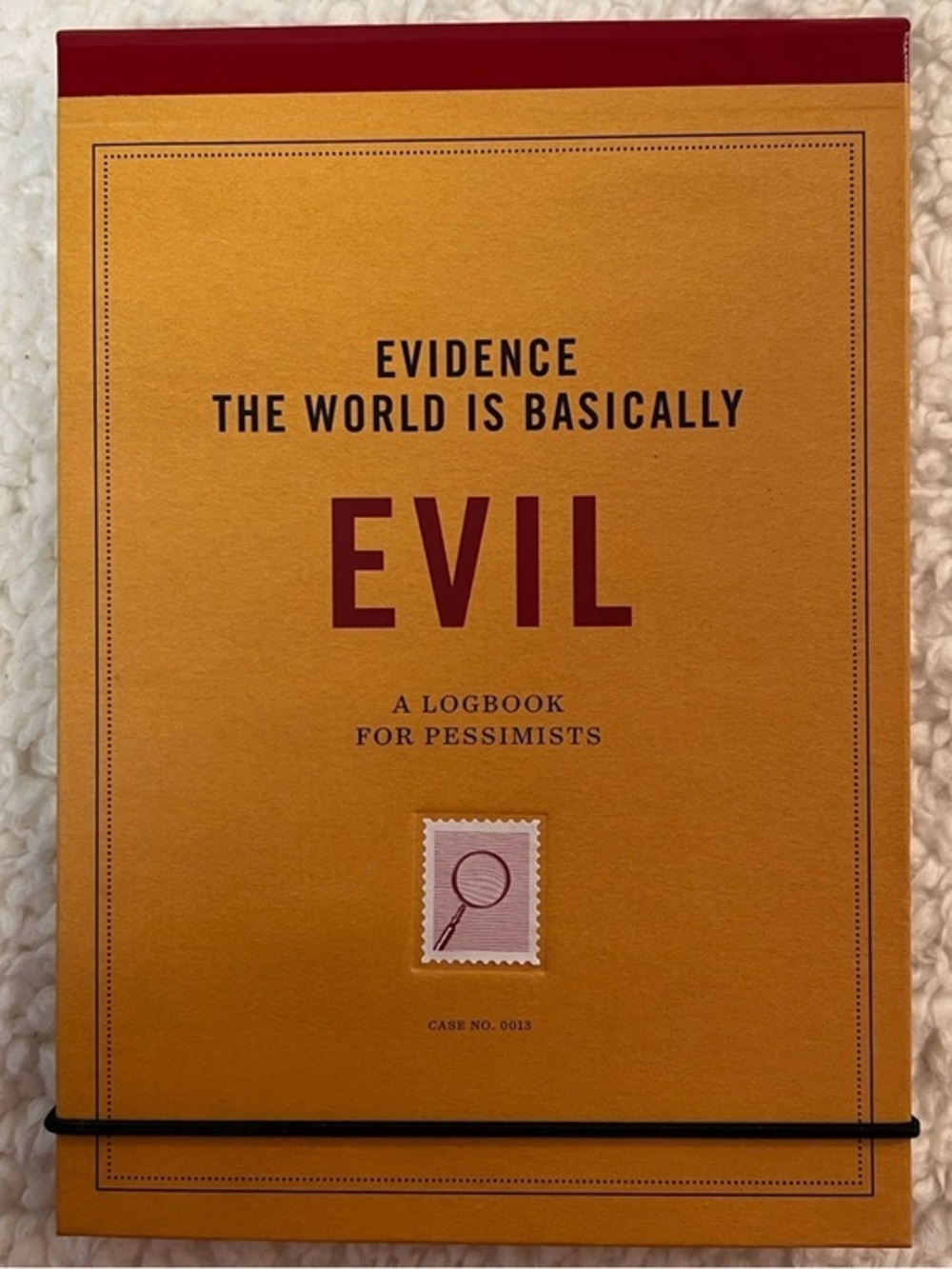 Knock Knock "Evidence the World is Basically Evil" Flip Top Notebook Journal